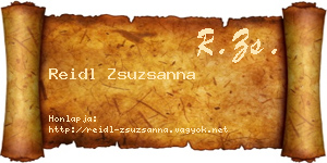 Reidl Zsuzsanna névjegykártya